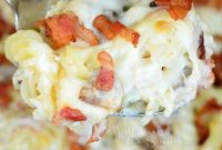 Decadent Chicken Bacon Alfredo Pasta Bake