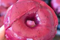 Blueberry Doughnuts with Spirited Blueberry Cream Glaze