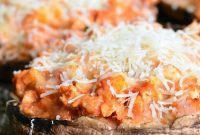 Savory Chicken Parm Portobello Boats