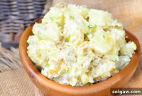 Savory Roasted Garlic Asiago Potato Salad