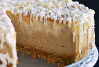 Spiderweb Swirl White Chocolate Peanut Butter Cheesecake