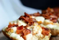 Ultimate Chicken Bacon Ranch Potato Skins