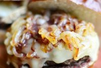 Gourmet Bison Burger with Sweet Onion Confit and Rich Demi-Glace