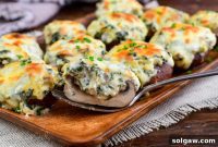 Creamy Spinach Artichoke Stuffed Mushrooms