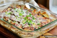 Portobello and Cheesy Potato Gratin