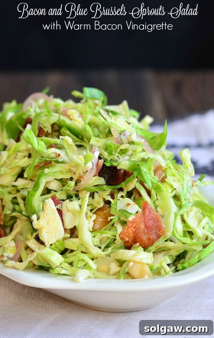 Crispy Bacon, Blue Cheese, and Roasted Brussels Sprouts Salad 5 Hearty Bacon and Blue Cheese Brussels Sprouts Salad for Fall Dinners