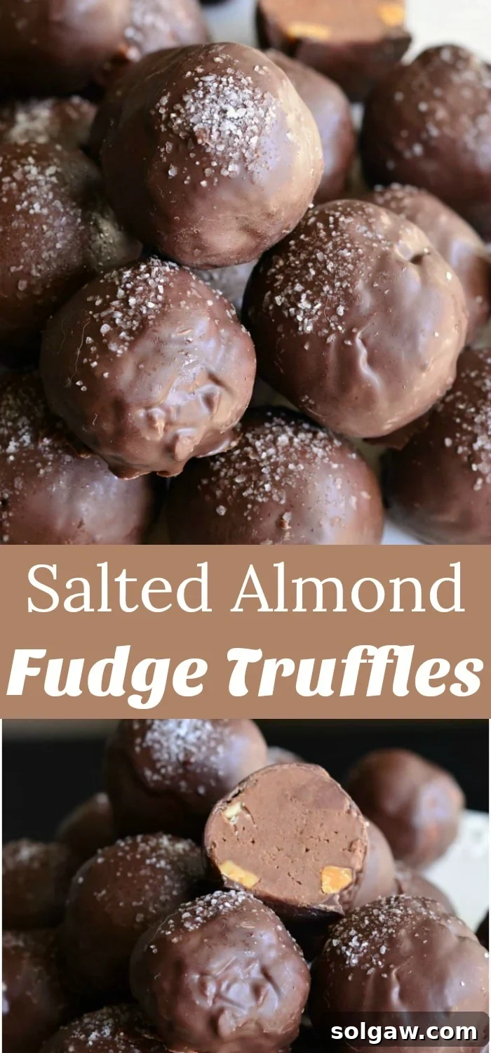 Salted Almond Fudge Truffle collage 