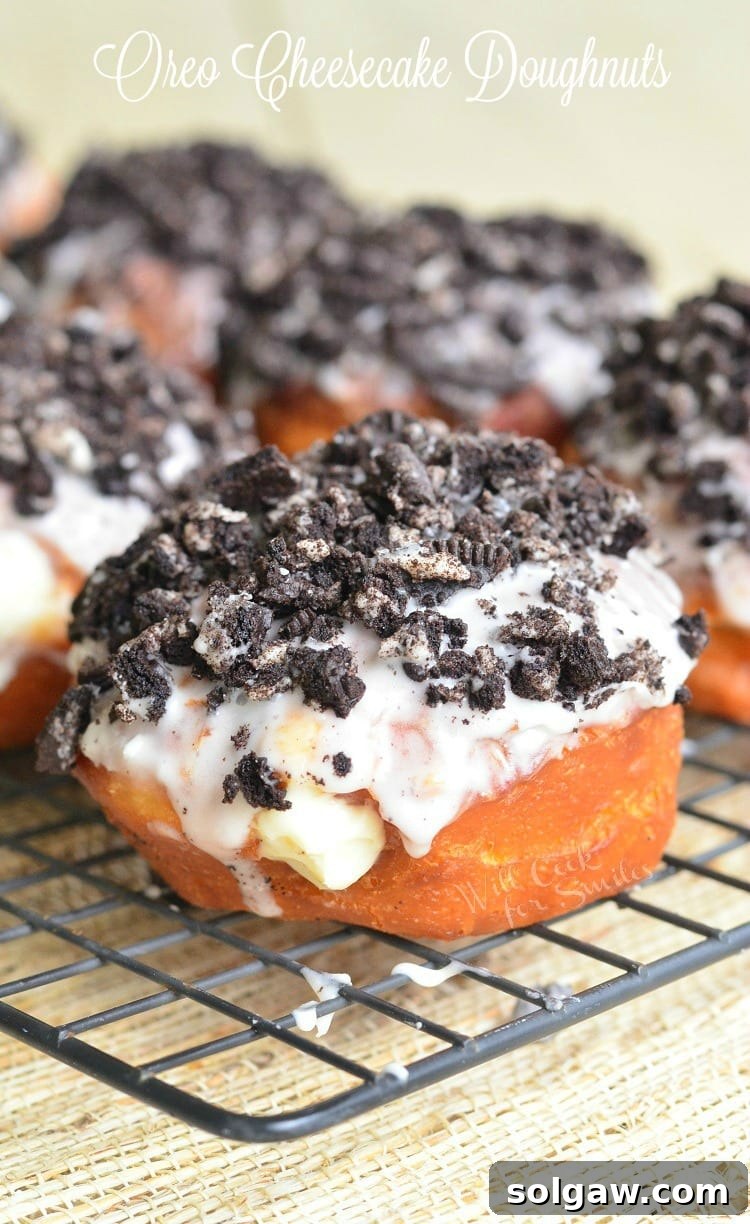 Oreo Cheesecake Doughnuts Recipe Image