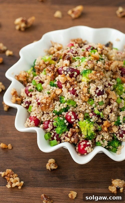 Harvesting Health: 50 Gluten-Free Thanksgiving Delights 21 Cranberry Quinoa Salad with Candied Walnuts