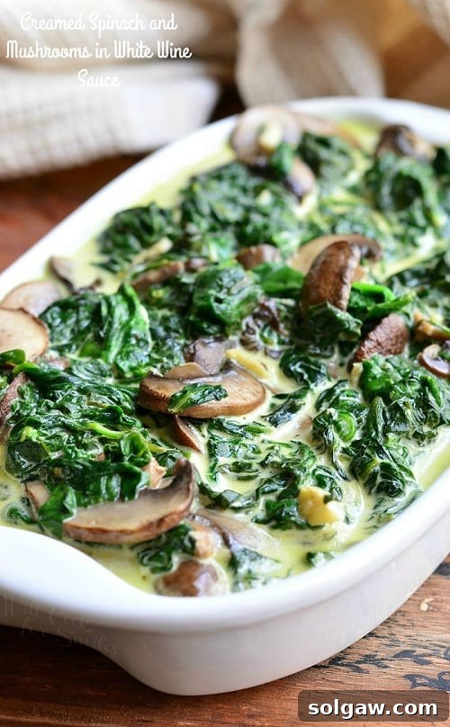 Harvesting Health: 50 Gluten-Free Thanksgiving Delights 30 Creamed Spinach and Mushrooms in White Wine Sauce