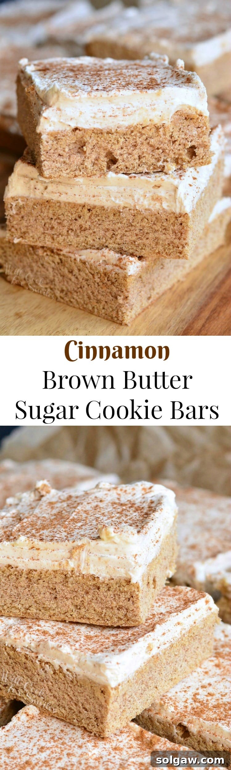 Golden Brown Butter Cinnamon Bars 6 Cinnamon Brown Butter Sugar Cookie Bars collage