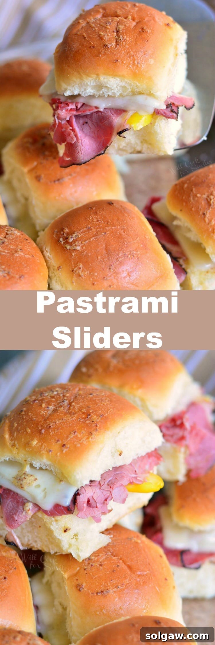 Hot Pastrami Sliders collage of images