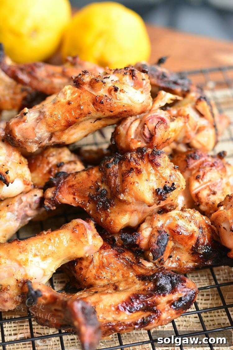 Lemon Pepper Grilled Chicken Wings