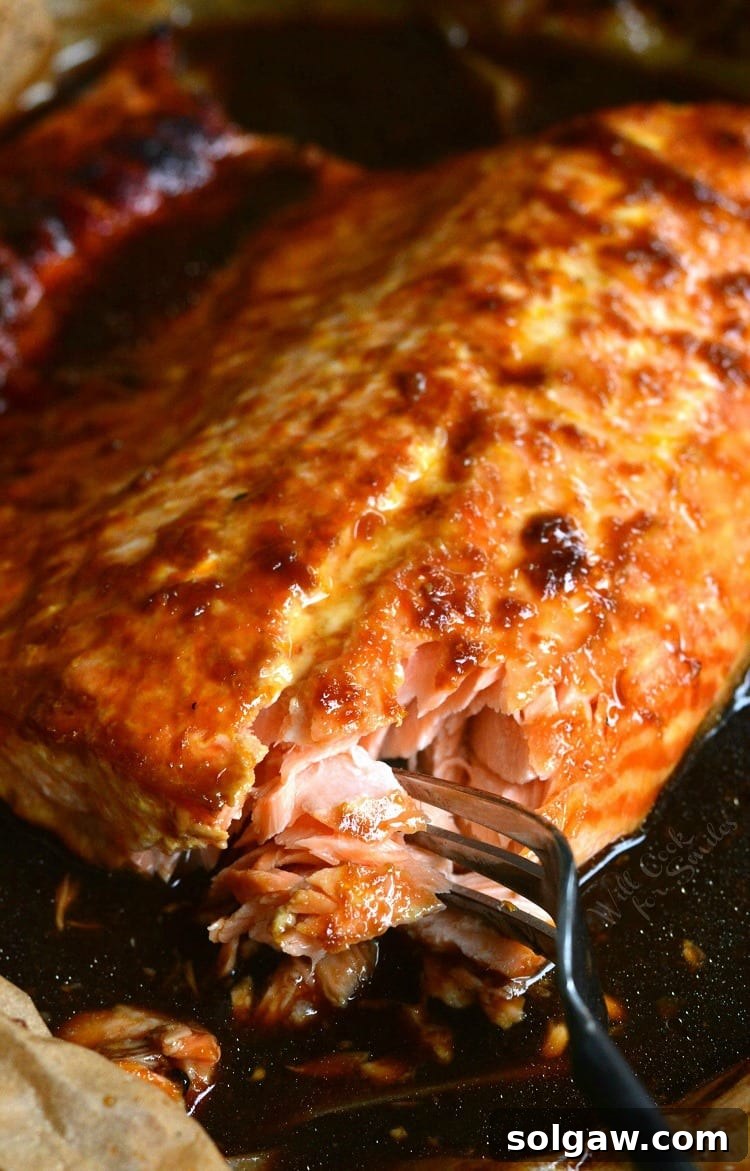 Simple Zesty Orange Salmon 3 4-Ingredient Orange Salmon in butcher paper on a baking sheet