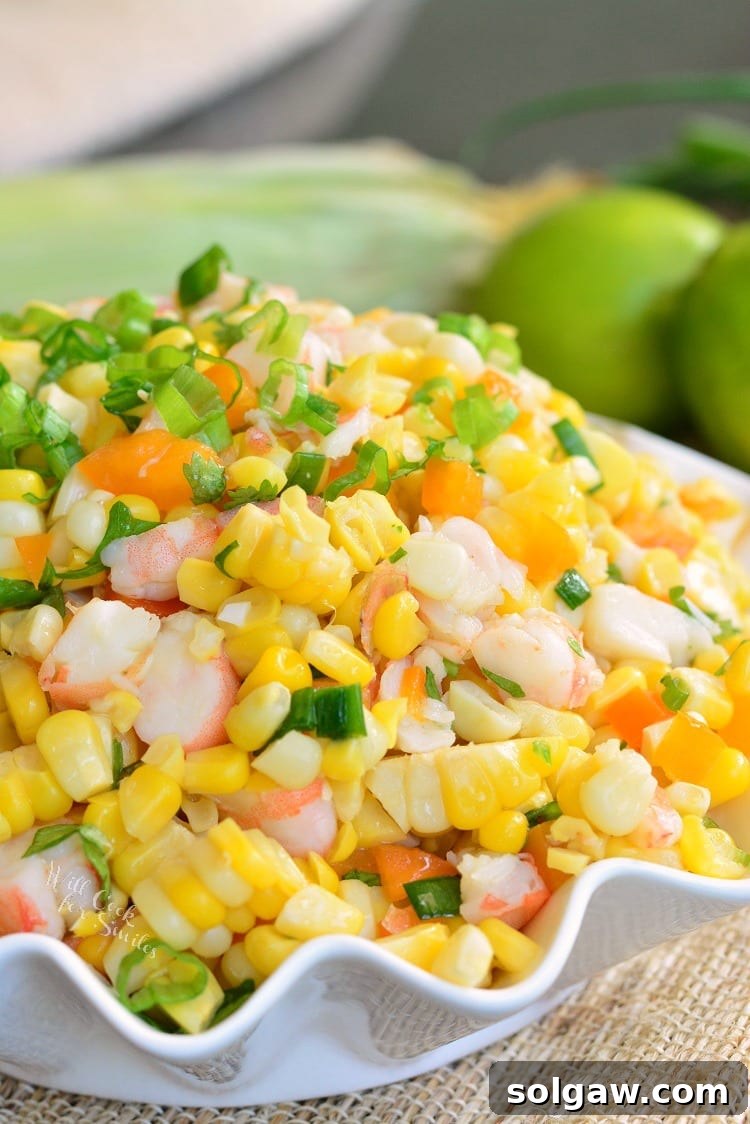 Cilantro Lime Shrimp Corn Salad