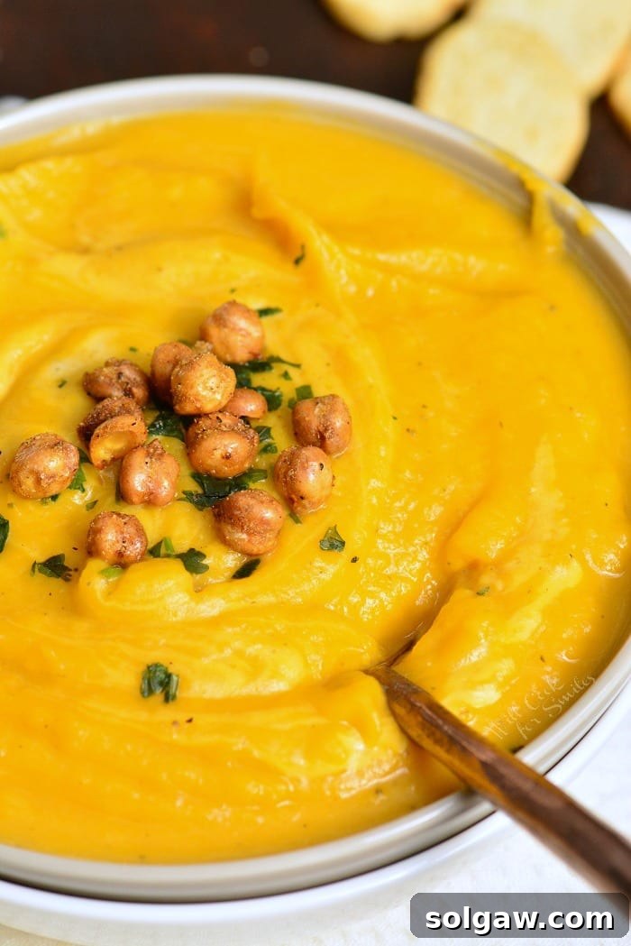 Instant Pot Butternut Squash Soup in a bowl