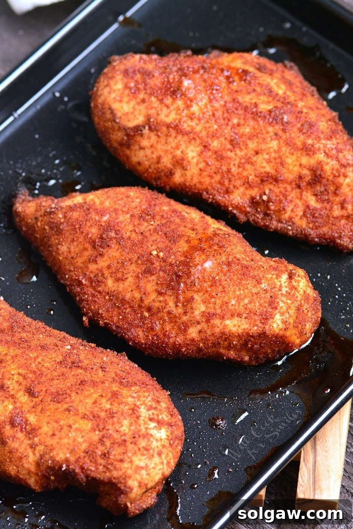 Baked Chicken on baking sheet