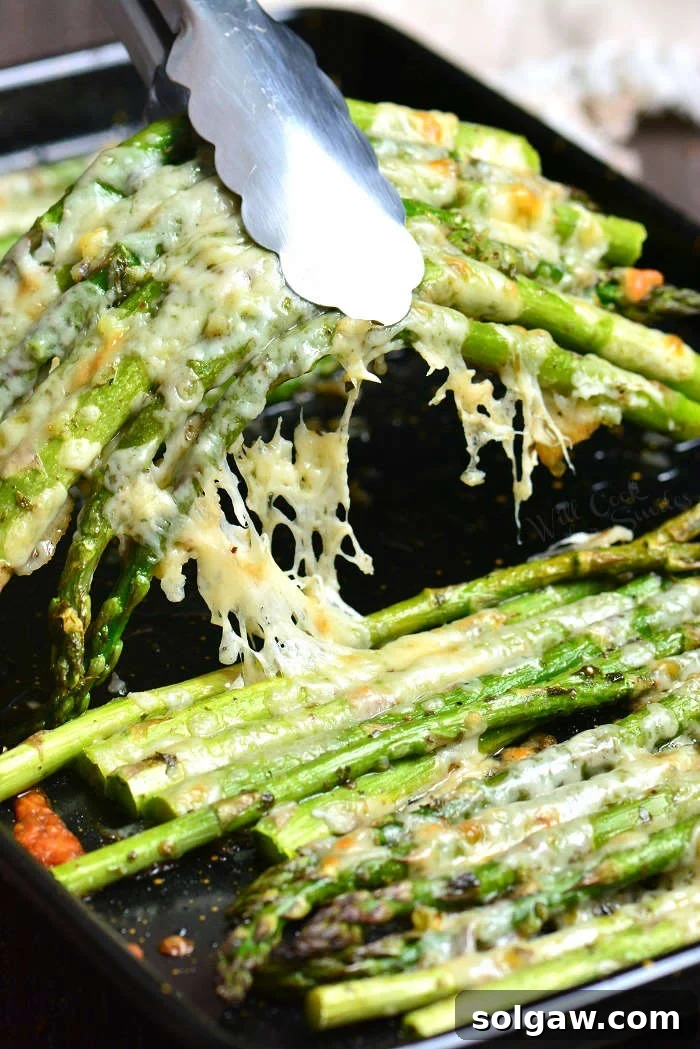 Zesty Italian Roasted Asparagus 3 Easy Roasted Asparagus is a simple side dish that will be ready in less than 20 minutes. It's made with addition of Italian flavors like oregano, parsley, and Parmesan cheese.
