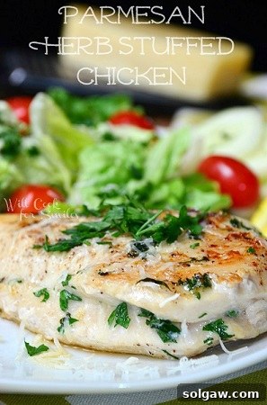 Parmesan and Herb Stuffed Chicken