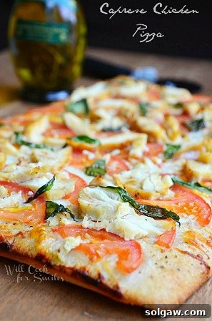 Caprese Chicken Pizza
