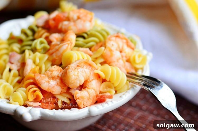 Chipotle Shrimp Bacon & Tomato Pasta Bowl hero shot