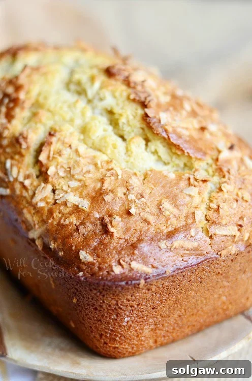 Sun-Kissed Coconut Key Lime Loaf 6 Coconut Key Lime Bread on a plate