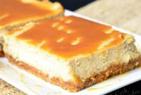 Espresso Caramel Swirl Cheesecake Bars