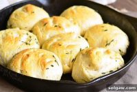 Bright Lemon Thyme Skillet Biscuits