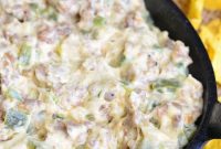 Warm Skillet Sausage, Pepper & Onion Cheese Dip