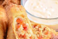 Sweet Chili Chicken Egg Rolls: Golden Crunch & Creamy Zing
