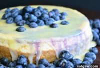 Luscious White Chocolate Blueberry Cheesecake