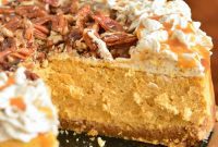 Spiced Pecan Caramel Pumpkin Cheesecake