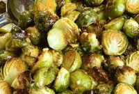 Golden Garlic Butter Roasted Brussels Sprouts