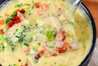 Golden Broccoli Cheddar & Bacon Soup