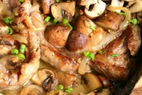 Seared Ribeye with Caramelized Onions and Earthy Mushrooms