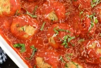 Parmesan Herb Baked Chicken Meatballs