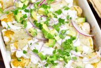 Zesty Green Chili Chicken Enchiladas