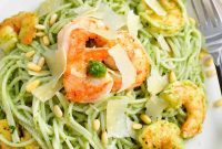 Emerald Pesto Shrimp Pasta