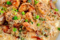 Kickin’ Cajun Shrimp and Cheesy Grits