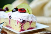 Sweet & Tart Cherry Limeade Poke Cake