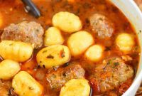 Hearty Italian Meatball Gnocchi Soup