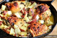 Flavorful One Pan Balsamic Chicken and Roasted Potatoes