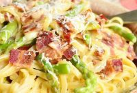Velvety Bacon Asparagus Carbonara