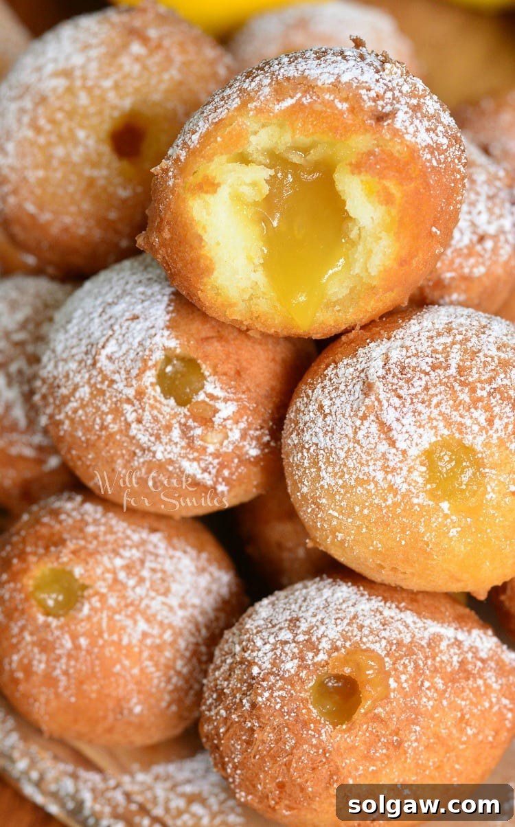 Zesty Coconut Oreo Delights 9 Lemon Curd Filled Doughnut Holes on a plate