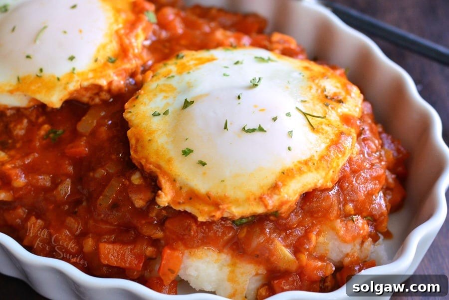 Shakshuka with Parmesan Polenta