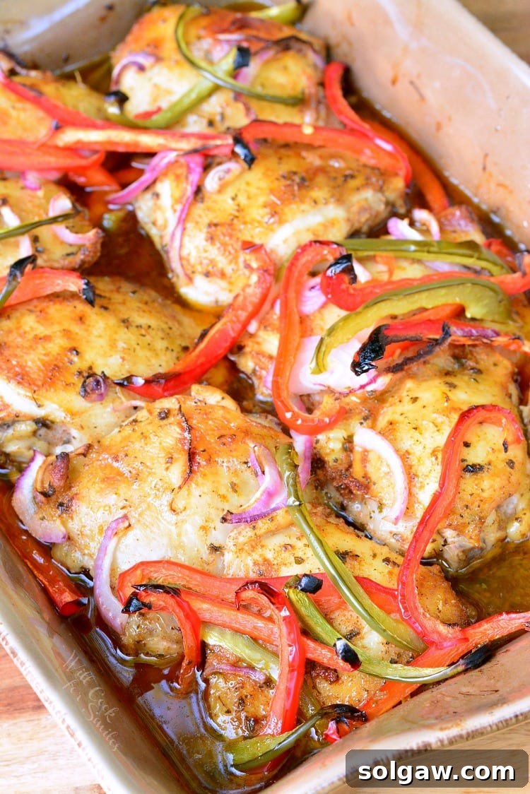 Southwest Chicken Marinade and Baked Chicken in a casserole dish 