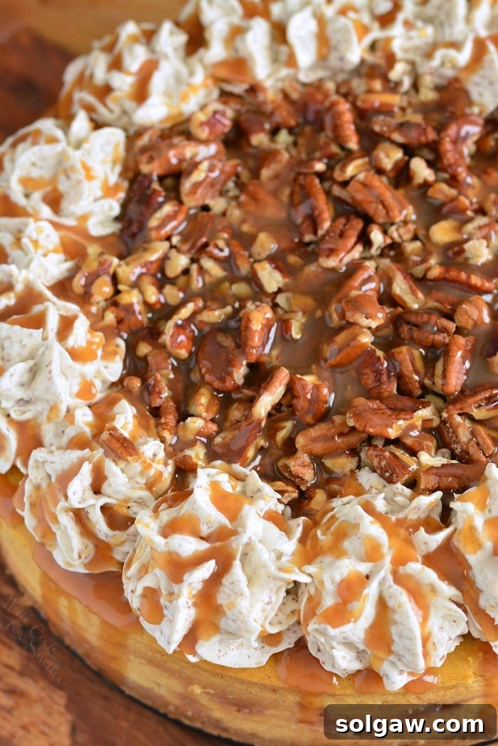 Pecan Caramel Pumpkin Cheesecake: A Decadent Fall Dessert