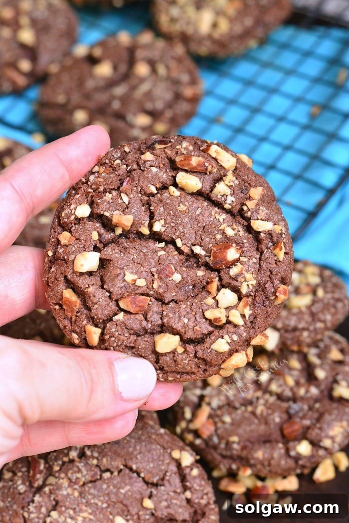 holding a Nutella Chocolate Cookie in my hand 