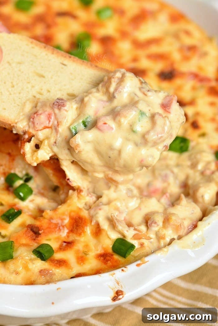 Shrimp Dip with bread dipping some out