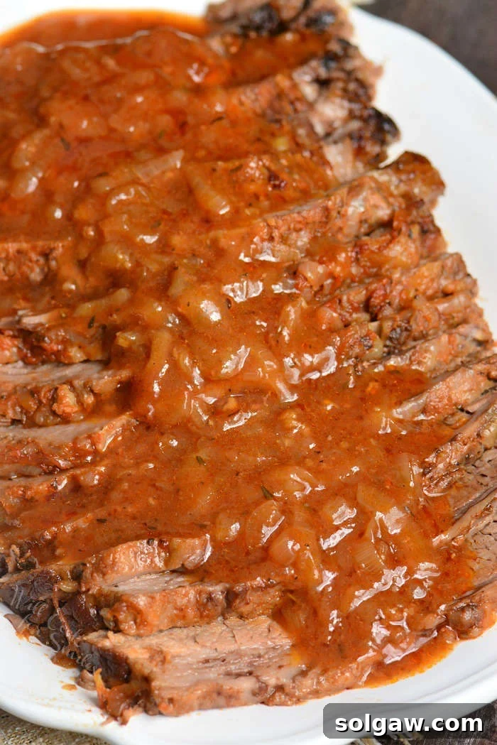 French Onion Baked Beef Brisket